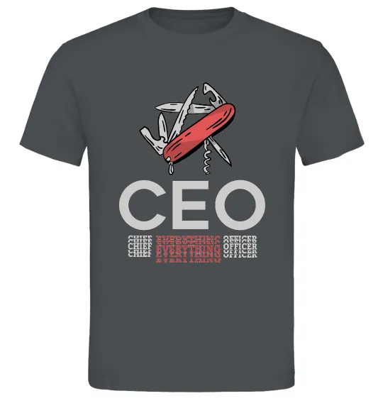 Чоловіча футболка СЕО мультитул Графіт фото