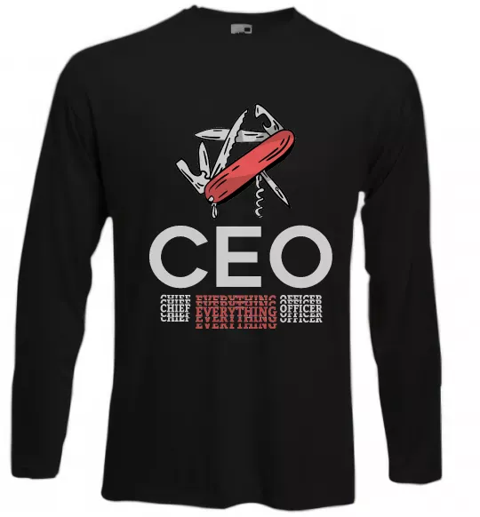 Лонгслів СЕО мультитул Чорний фото