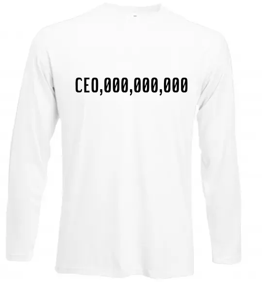Лонгслив CEO 000 Белый фото