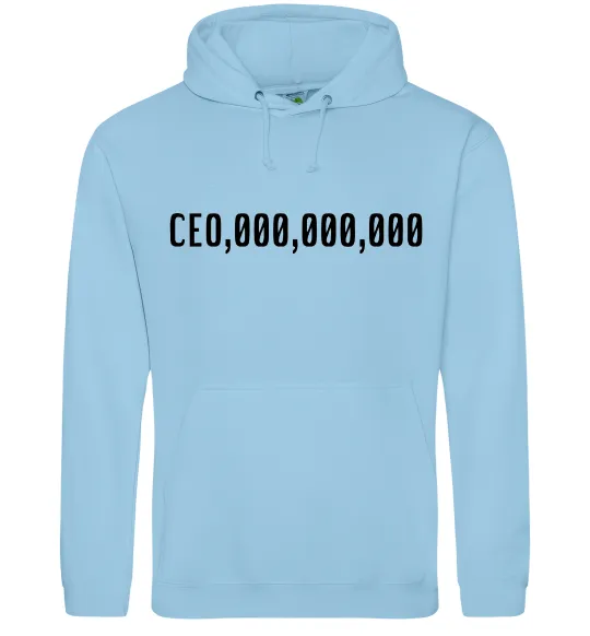 Мужская толстовка (худи) CEO 000 Голубой фото