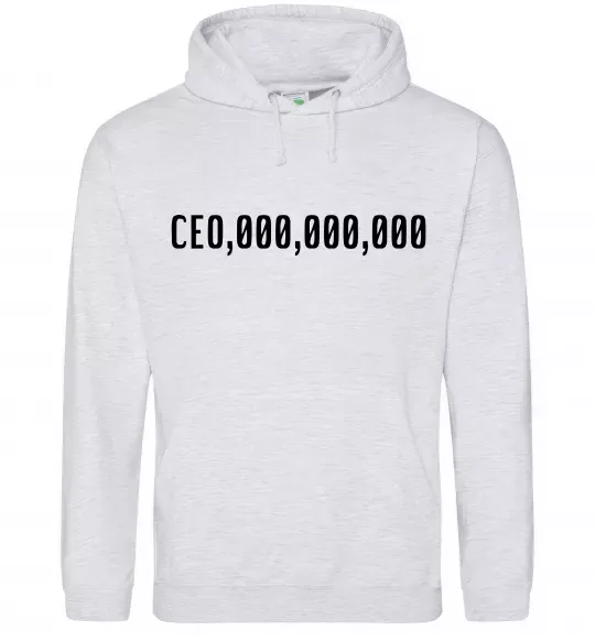 Жіноча толстовка (худі) CEO 000 Сірий меланж фото