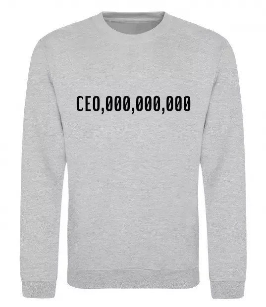 Свитшот CEO 000 Серый меланж фото
