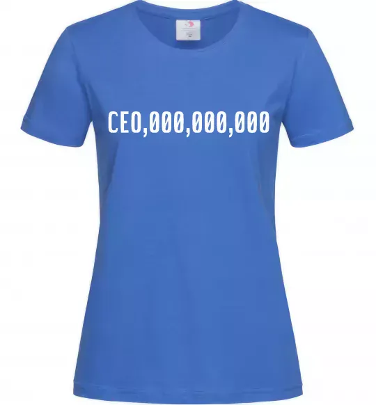 Жіноча футболка CEO 000 Яскраво-синій фото