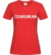 Жіноча футболка CEO 000 Червоний Жіноча футболка CEO 000 Червоний фото