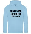Чоловіча толстовка (худі) Керівник якого ви заслужили Блакитний фото
