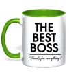 Чашка с цветной ручкой The best Boss Лаймовый Чашка с цветной ручкой The best Boss Лаймовый фото