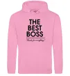 Чоловіча толстовка (худі) The best Boss Рожевий фото