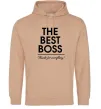 Чоловіча толстовка (худі) The best Boss Пісочний фото