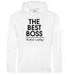 Жіноча толстовка (худі) The best Boss Білий фото