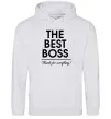 Жіноча толстовка (худі) The best Boss Сірий меланж фото