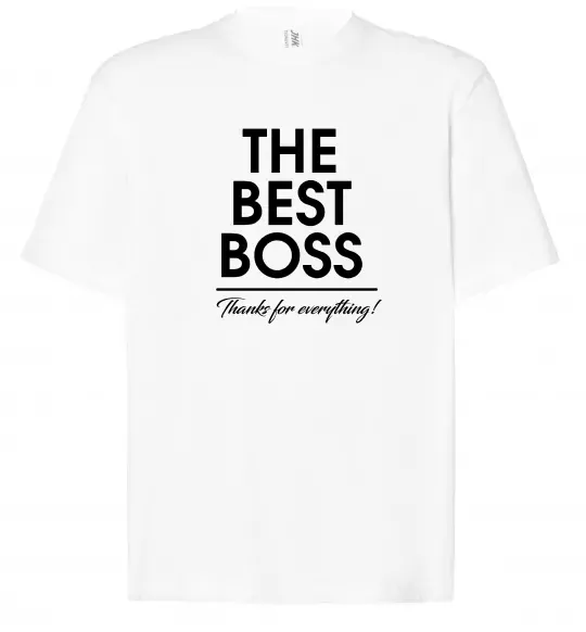 Футболка Оверсайз The best Boss Білий фото