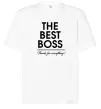 Футболка Оверсайз The best Boss Білий фото