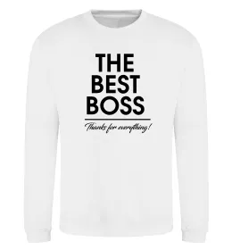 Світшот The best Boss Білий фото