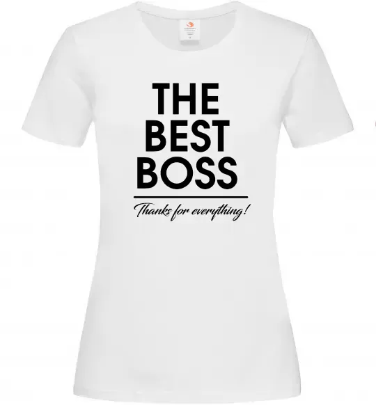 Жіноча футболка The best Boss Білий фото