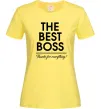 Жіноча футболка The best Boss Лимонний фото