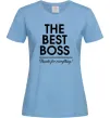 Жіноча футболка The best Boss Блакитний фото