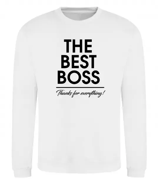 Свитшот The best Boss Белый фото