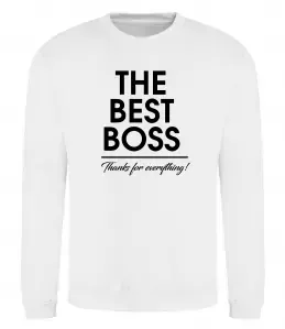 Світшот The best Boss Білий фото