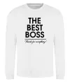 Свитшот The best Boss Белый фото