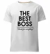Чоловіча преміум футболка The best Boss Білий фото