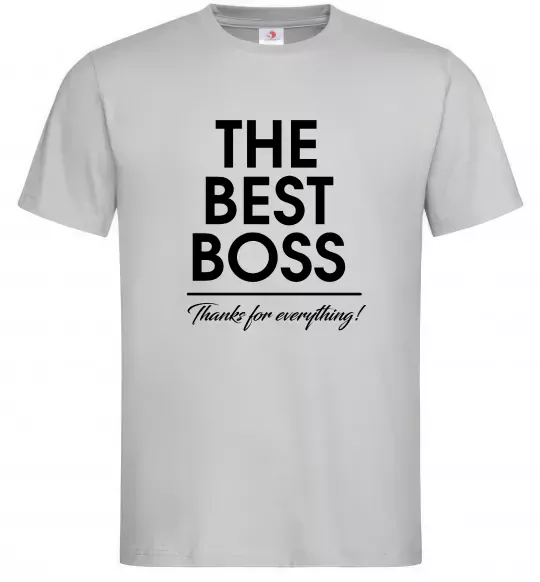 Чоловіча футболка The best Boss Сірий фото