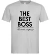 Чоловіча футболка The best Boss Сірий фото