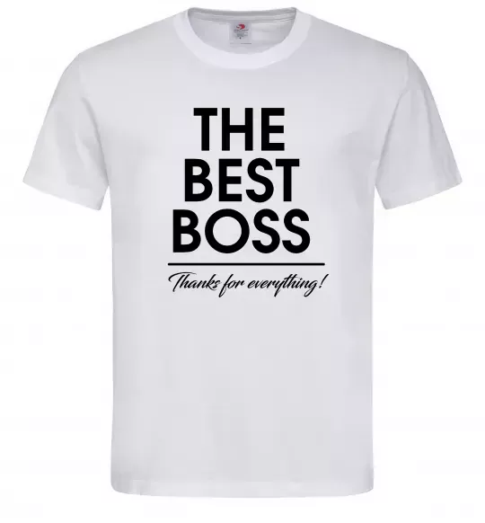 Чоловіча футболка The best Boss Білий фото