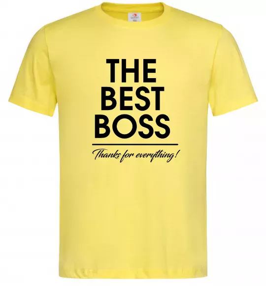 Чоловіча футболка The best Boss Лимонний фото