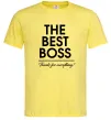 Чоловіча футболка The best Boss Лимонний фото