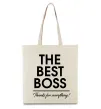 Эко-сумка The best Boss Бежевый фото