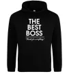 Чоловіча толстовка (худі) The best Boss Чорний фото