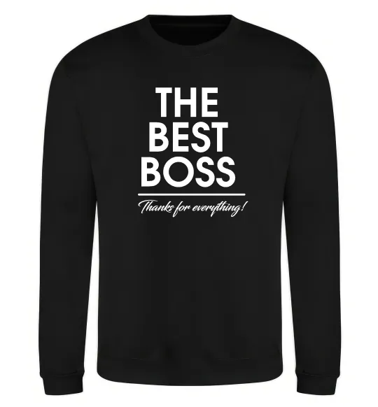 Світшот The best Boss Чорний фото