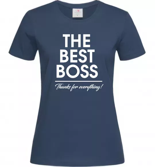 Жіноча футболка The best Boss Темно-синій фото