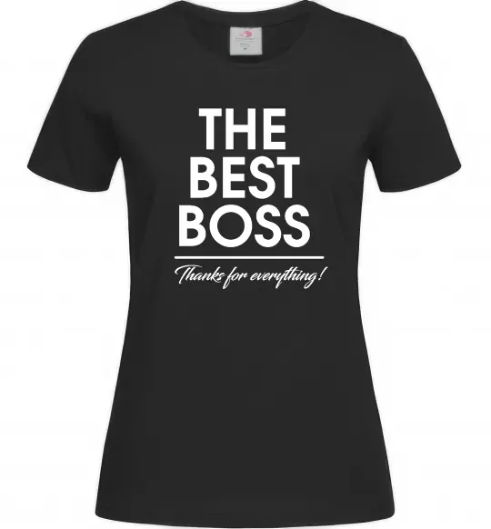 Жіноча футболка The best Boss Чорний фото