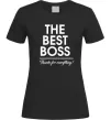Жіноча футболка The best Boss Чорний фото