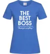 Жіноча футболка The best Boss Яскраво-синій фото