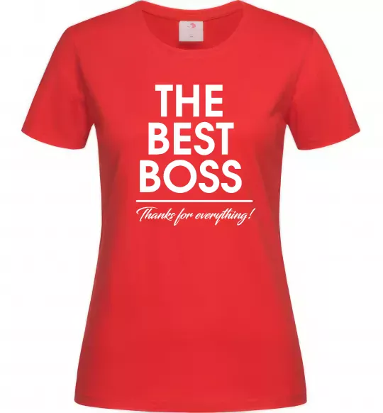 Жіноча футболка The best Boss Червоний фото