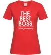 Жіноча футболка The best Boss Червоний фото
