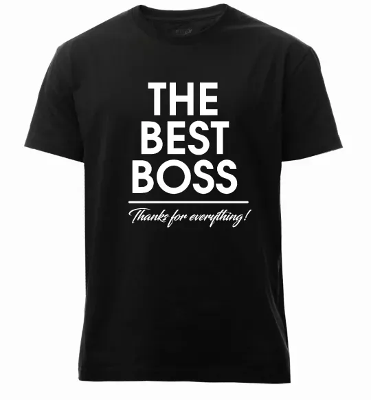 Чоловіча преміум футболка The best Boss Чорний фото