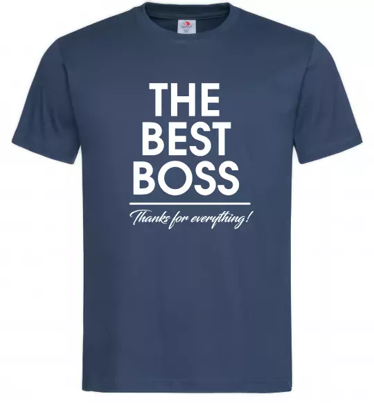 Чоловіча футболка The best Boss Темно-синій фото