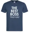 Чоловіча футболка The best Boss Темно-синій фото