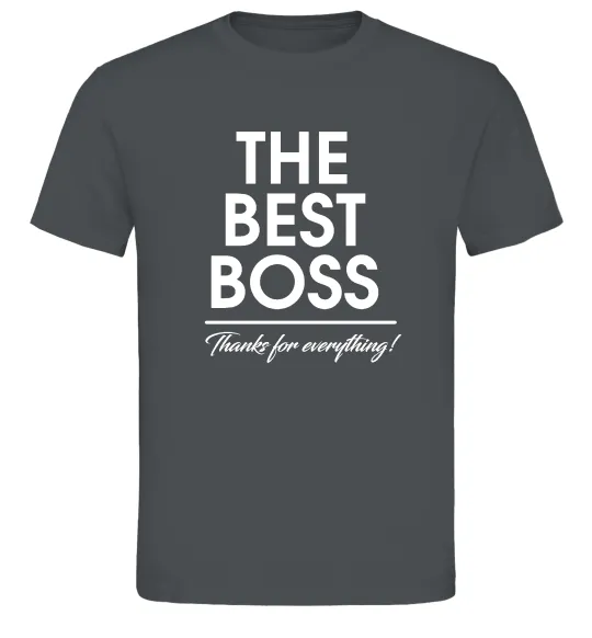 Чоловіча футболка The best Boss Графіт фото