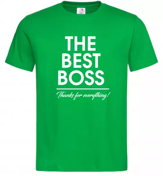 Чоловіча футболка The best Boss Зелений фото