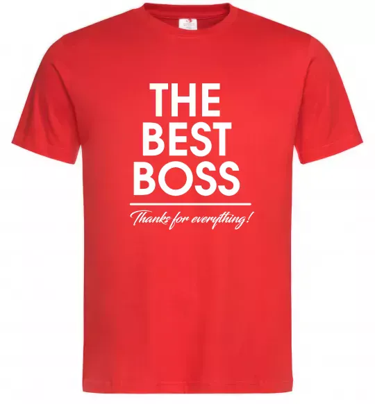 Чоловіча футболка The best Boss Червоний фото