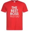 Чоловіча футболка The best Boss Червоний фото