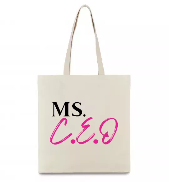 Еко-сумка MS CEO Бежевий фото