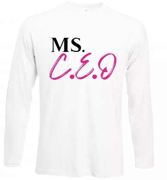 Лонгслив MS CEO Белый фото