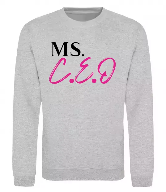 Світшот MS CEO Сірий меланж фото