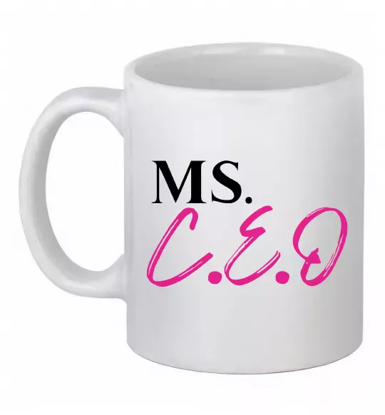 Чашка керамічна MS CEO Білий фото