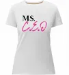 Жіноча преміум футболка MS CEO Білий фото